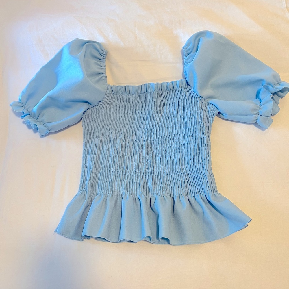 SHEIN blue blouse